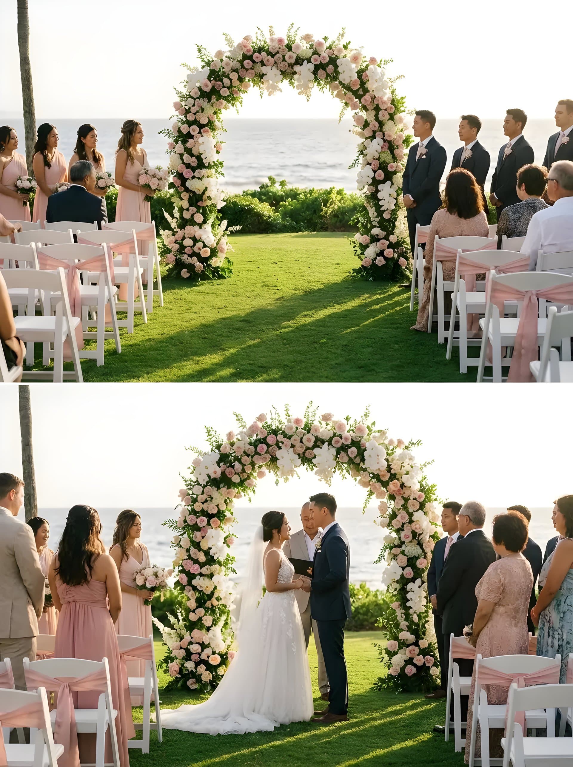 Grand ballroom reception at Wailea Resort